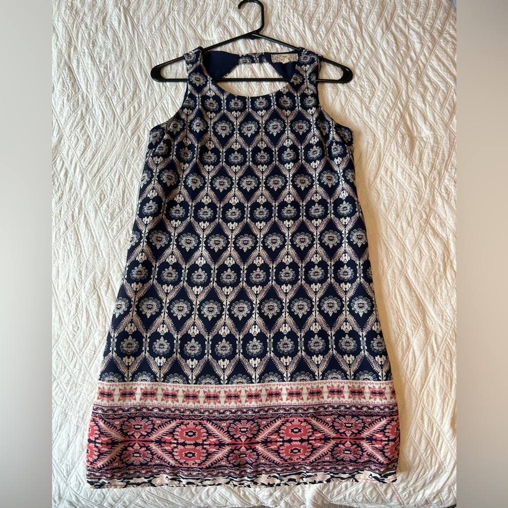 Blue & Pink pattern dress